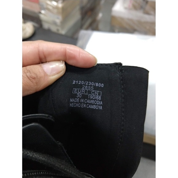 Zara Kids Boots Faux Leather Moto Buckle Black 12.5 - Picture 2 of 2